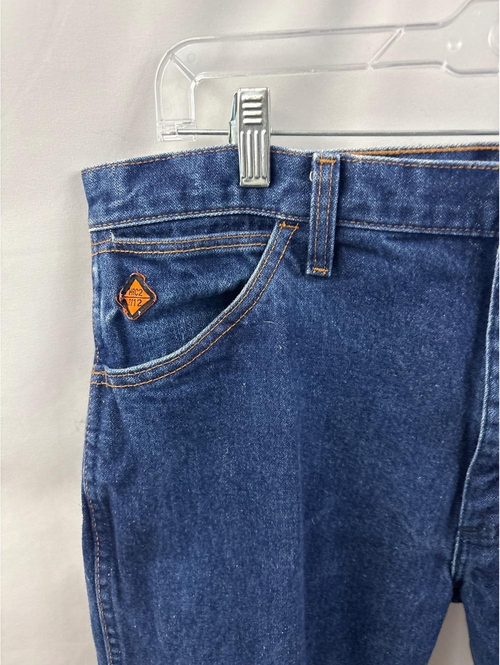Wrangler FR Jeans Mens 36x30 Blue Original Fit FR13MWZ Flame Resistant Pants - Picture 3 of 7